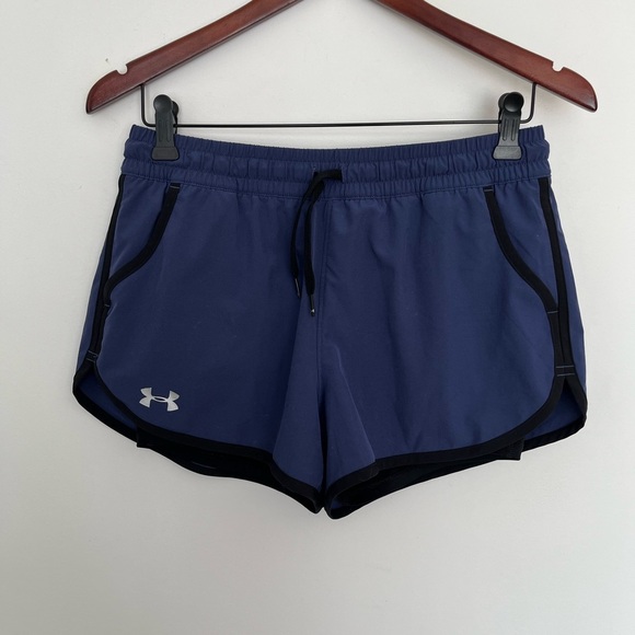 Under Armour Blue Athletic Shorts Moisture-Wicking Performance - Picture 2 of 5
